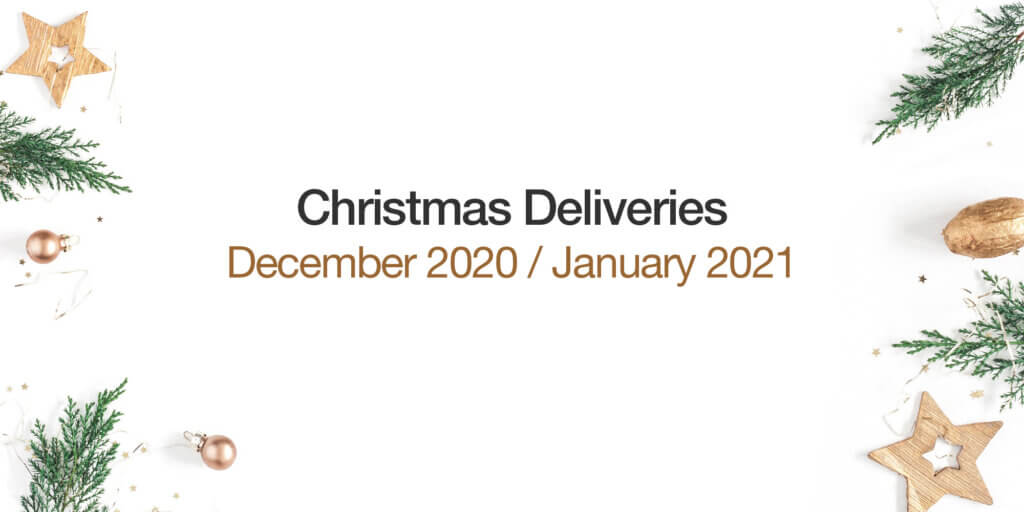 Delivery Dates for December 2020 to January 2021